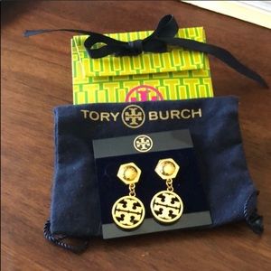 Tory Burch Circle Logo earrings
